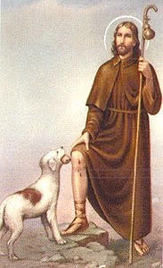 St. Rocco, patron saint of dogs and the plague